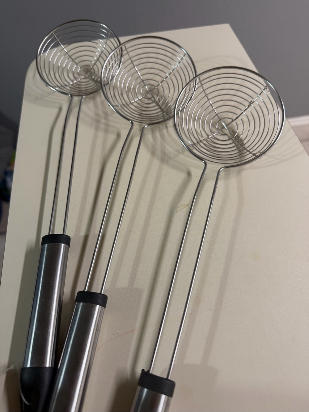 Stainless Steel Spider Strainers - Set of 3 - Silver